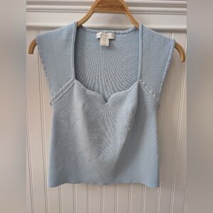 House of Harlow 1960 Sky Blue Knit Tank Top